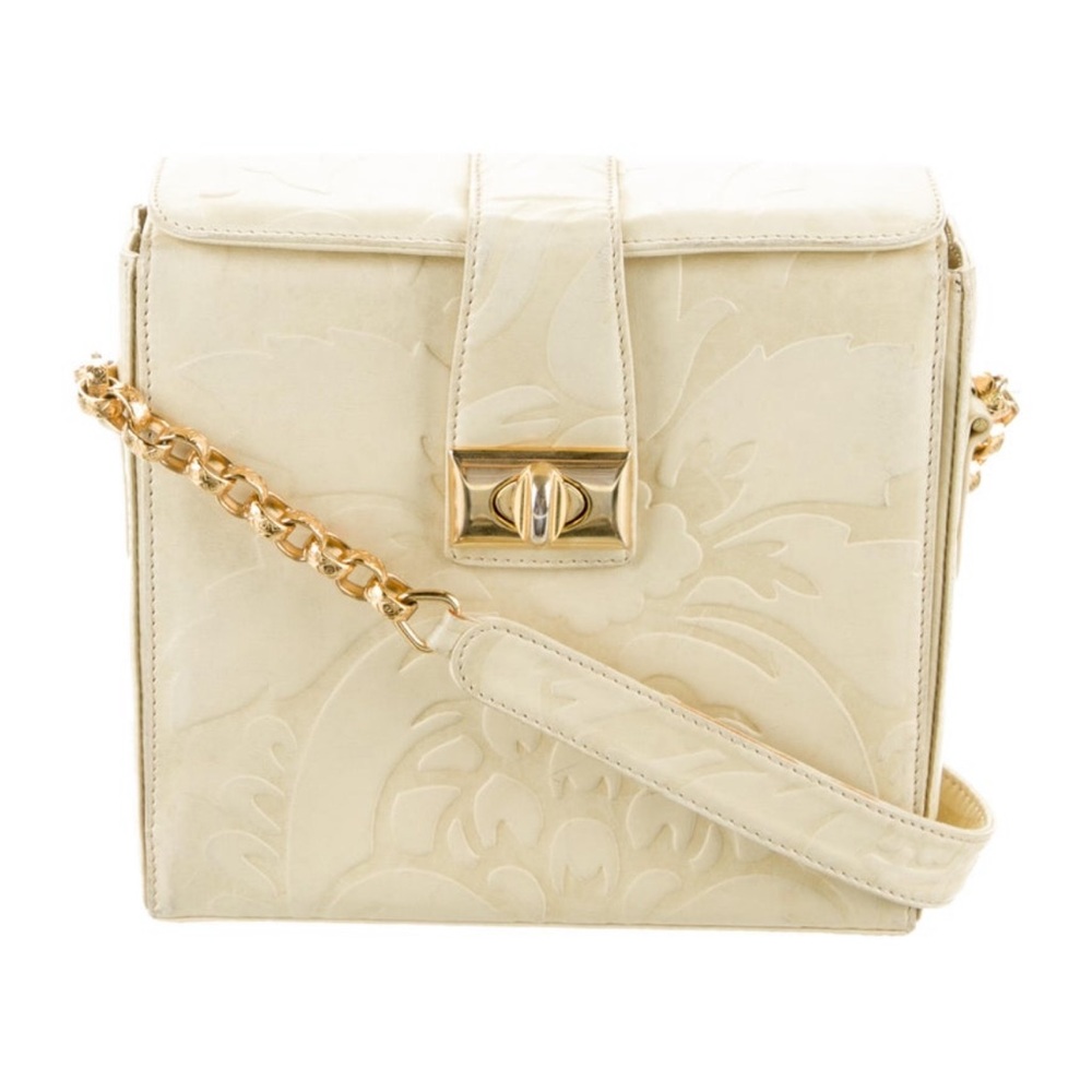 Luc Benoit Embossed Leather Crossbody Bag